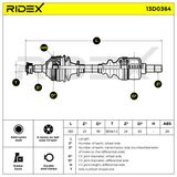 RIDEX Приводной вал 13D0364