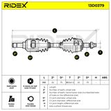 RIDEX Приводной вал 13D0379