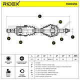 RIDEX Drivaxel 13D0494