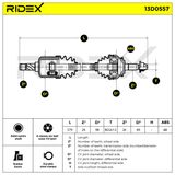 RIDEX Drivaxel 13D0557