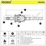 RIDEX Приводной вал 13D0635