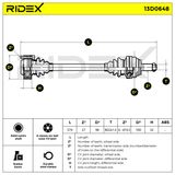 RIDEX Drivaxel 13D0648