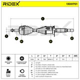 RIDEX Drivaxel 13D0701