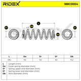 RIDEX Пружина ходовой части 188C0004