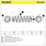 RIDEX Пружина ходовой части 188C0026