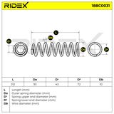 RIDEX Пружина ходовой части 188C0031