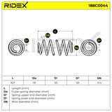 RIDEX Пружина ходовой части 188C0044