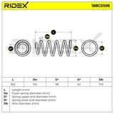 RIDEX Пружина ходовой части 188C0108