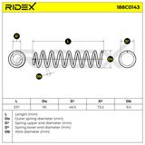 RIDEX Пружина ходовой части 188C0143