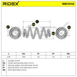 RIDEX Пружина ходовой части 188C0145
