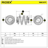 RIDEX Пружина ходовой части 188C0171
