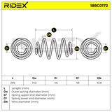 RIDEX Пружина ходовой части 188C0172
