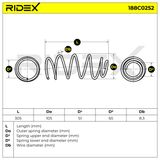 RIDEX Пружина ходовой части 188C0252