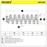 RIDEX Пружина ходовой части 188C0291