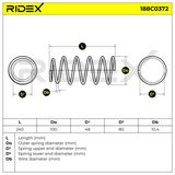 RIDEX Пружина ходовой части 188C0372
