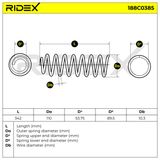 RIDEX Пружина ходовой части 188C0385
