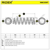 RIDEX Пружина ходовой части 188C0397