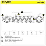 RIDEX Пружина ходовой части 188C0418