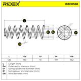 RIDEX Пружина ходовой части 188C0558