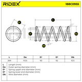 RIDEX Пружина ходовой части 188C0955