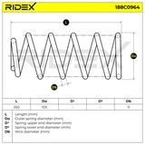 RIDEX Пружина ходовой части 188C0964