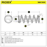RIDEX Пружина ходовой части 188C1000