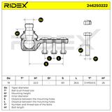RIDEX Stöd- / Styrstag 2462S0222