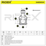 RIDEX Шарнир независимой подвески / поворотного рычага 2462S0241