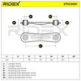 RIDEX Рычаг независимой подвески колеса, подвеска колеса 273C0051