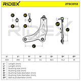 RIDEX Рычаг независимой подвески колеса, подвеска колеса 273C0112
