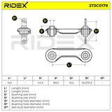 RIDEX Рычаг независимой подвески колеса, подвеска колеса 273C0179