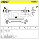 RIDEX Рычаг независимой подвески колеса, подвеска колеса 273C0249
