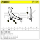 RIDEX Tukivarsi, pyöräntuenta 273C0271