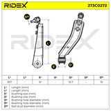 RIDEX Рычаг независимой подвески колеса, подвеска колеса 273C0272