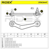 RIDEX Рычаг независимой подвески колеса, подвеска колеса 273C0447
