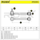 RIDEX Рычаг независимой подвески колеса, подвеска колеса 273C0514