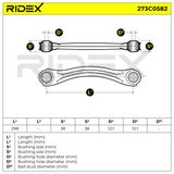 RIDEX Рычаг независимой подвески колеса, подвеска колеса 273C0582