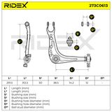 RIDEX Tukivarsi, pyöräntuenta 273C0613