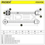RIDEX Рычаг независимой подвески колеса, подвеска колеса 273C0726