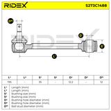 RIDEX Рычаг независимой подвески колеса, подвеска колеса 273C1488