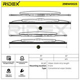 RIDEX Stikla tīrītāja slotiņa 298W0023