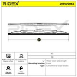 RIDEX Stikla tīrītāja slotiņa 298W0062