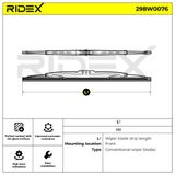 RIDEX Stikla tīrītāja slotiņa 298W0076