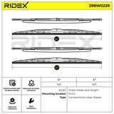 RIDEX Torkarblad 298W0229