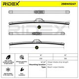 RIDEX Stikla tīrītāja slotiņa 298W0247