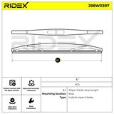RIDEX Stikla tīrītāja slotiņa 298W0397