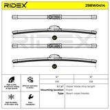 RIDEX Stikla tīrītāja slotiņa 298W0414