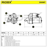 RIDEX Стартер 2S0087