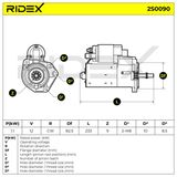 RIDEX Стартер 2S0090