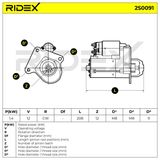 RIDEX Стартер 2S0091